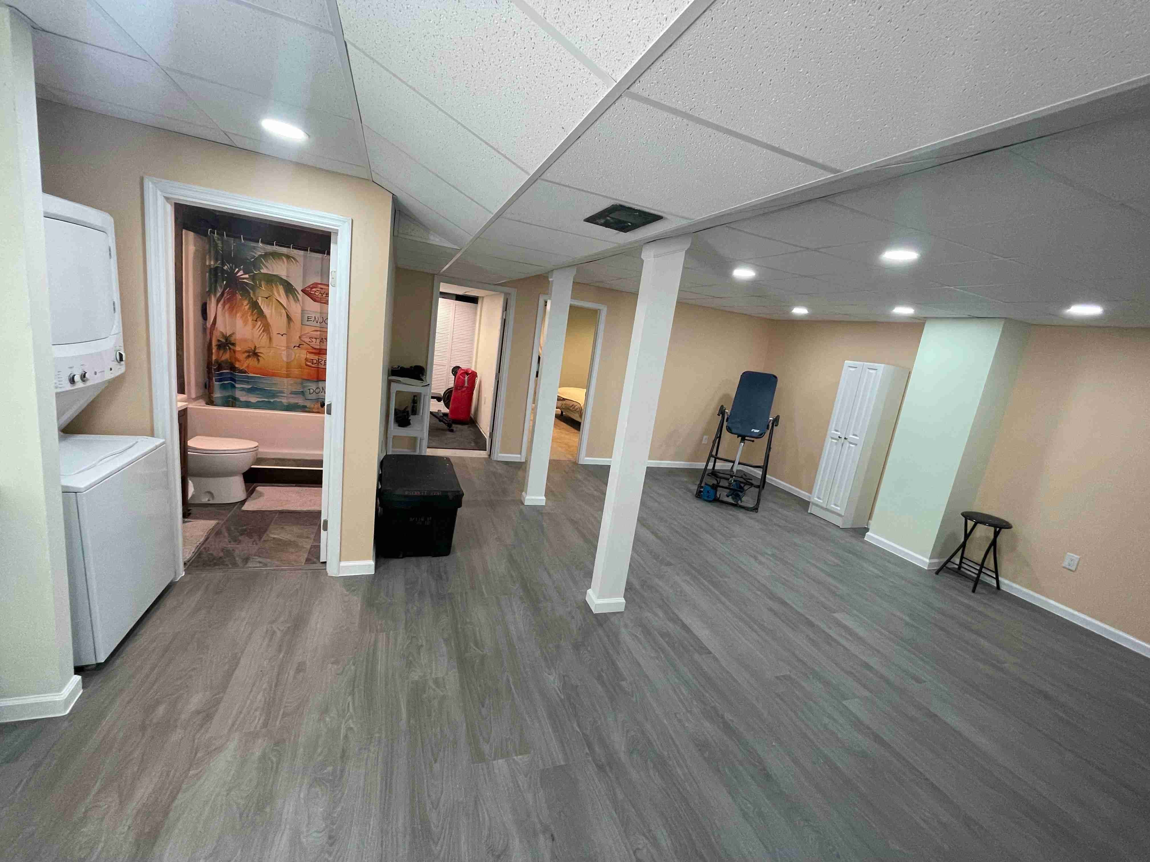 Basement Living Room: x ft
